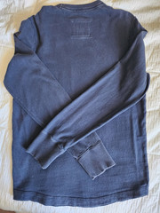 Abercrombie Long Sleeve Crew Shirt Mens Large Blue Muscle Moose Y2K Vintage
