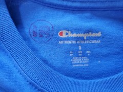 Champion Athleticwear Unisex Blue Cotton Tee-Shirt Short Sleeve T425RB Sz.S