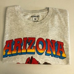 vtg Arizona Skeleton Cowboy/Horse T Shirt Sportex M 90s Southwest Graphic Tee
