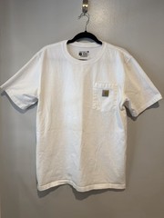 Carhartt Pocket T-Shirt Relaxed Fit Mens Size M 103296-100 Short Sleeve White