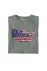 USA Map Flag graphic T-Shirt | Patriotic America Tee Comfort Colors
