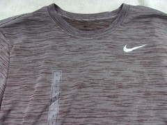 NWT Nike dri fit T, men’s S, M, L, XL, XXL, heather brown, 100% polyester, $35