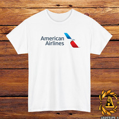 American Airlines Logo T-Shirt Black/Grey/White/Navy/Red/Light Blue S-5XL