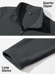 Men’s 1/4 Zip Fleece Shirts Long Sleeve Thermal Warm Winter Casual Sweatshirts