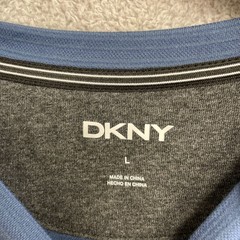 NEW DKNY Men’s L Long Sleeve Crew Neck Shirt Blue Wicking Machine Washable