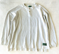 VTG Abercrombie & Fitch Mens Size XL Shirt Ribbed Oversized Henley Sport Jersey
