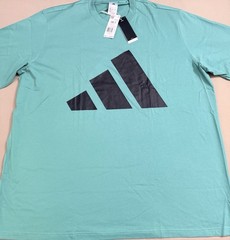NEW..MEN TALL-3XL ADIDAS BIG LOGO SJ TEE (POWDER TEAL) LOOSE FIT