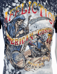 AFFLICTION American Customs RIDE OR DIE Short Sleeve Slim Fit T-shirt NWT