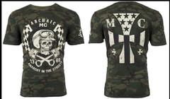 ARCHAIC by AFFLICTION Military Camo FUEL INJECTOR Short Sleeve Slim Fit T-shirt