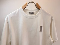 Hermes Men’s white round-neck short-sleeved shirt