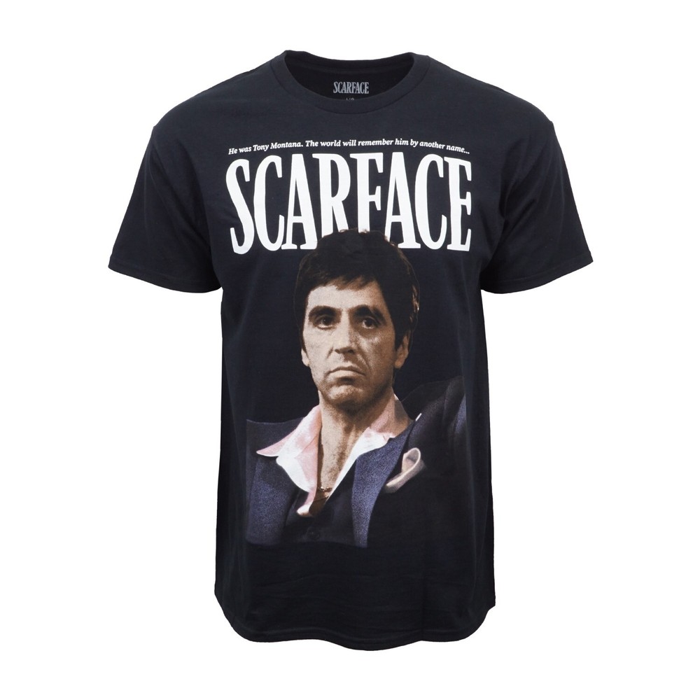 SCARFACE MENS HE WAS TONY MONTANA GRAPHIC T SHIRT