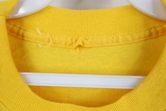 Vintage 70s Streetwear Mens Medium Florida Beach Sunset Bird T-Shirt Yellow USA