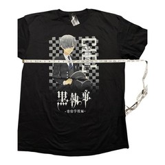 Hot Topic Black Butler Ciel Checkered Graphic T-Shirt – XL – New With Tags