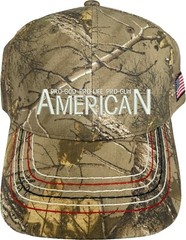 Pro God Pro Life Pro Gun 1 Color Embroidered Camo Structured Adjustable Hat