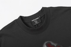 Mixed Emotio Graphic Tee Shirt Black Short Sleeve S-M-L-XL