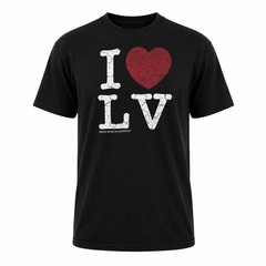 Beach Bums Boardshops I Heart LV Las Vegas Graphic T-Shirt Mens Large Black