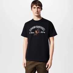 Louis Vuitton Paris 1854 Embroidered Front Logo Crewneck T-shirt Black Size L