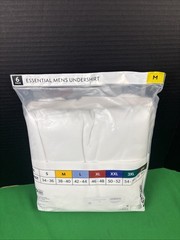 Member’s Mark Men’s 6 Pack Essential Undershirt Size M White