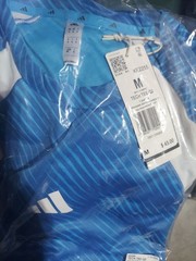 adidas Men’s TECH TEE Q2 Ray blue/White/PRINT Size M Sealed