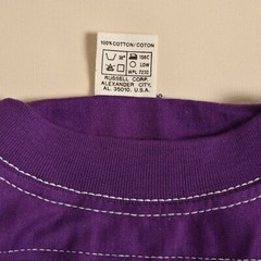 Vintage Russell Athletic Purple Football T-Shirt Size L