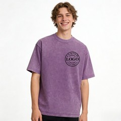 Mens Vintage Wash T Shirt Custom Front Back Print Personalized Photo Text Tee