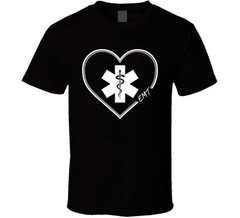 Paramedic Nurse EMT Love heart T shirt Tee EMS small-5XL Choose color