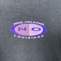 Soffes Choice Mens XL Green New Orleans Louisiana Graphic T Shirt Henley Cotton