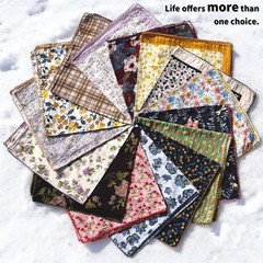 3 PCS 100% Cotton Bandanas Women 21×21 Inch Floral Printed Head Scarves Sets