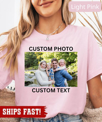 Custom Photo Shirt, Personalized T-Shirt, Family Picture Tee, Logo Image Shirts