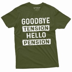 Funny Retirement T-Shirt Goodbye Tension Hello Pension Shirt Retirement Gifts