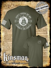 Don’t Tread On Me LIBERTY or DEATH Rattlesnake 2-Sided T-Shirt 2nd Amendment USA