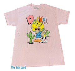New Nickelodeon Rocko’s Modern Family Desert Pink Vintage Mens Classic T-Shirt