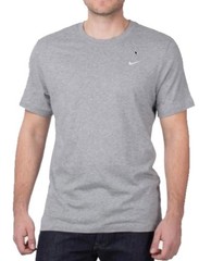Nike Men’s Sportswear Embroidered Swoosh T-shirt Gray-Large