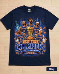 Blue Orange Victory Shirt NYC Basketball Championship Graphic