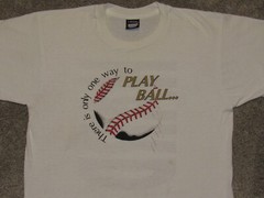 Vtg 1993 PHOENIX Baseball T-SHIRT Mens L Play Ball Hard Arizona 90s Funny Sports