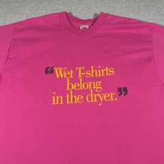 Vintage Fruit of the Loom Shirt Adult Extra Large Pink Made in USA Humor Mens