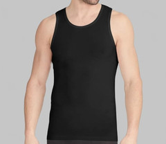 Tommy John Cool Cotton Tank Top Undershirt Stay Tucked Fit – XL – BLACK – 2-Pack