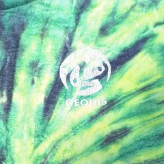 Y2K Colortone Tie Dye T-Shirt XL Green Yellow Burst Graphic Tee Georis