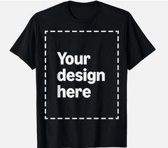 Custom T-Shirt Personalized Unisex One Side Print Your Photo Logo Design