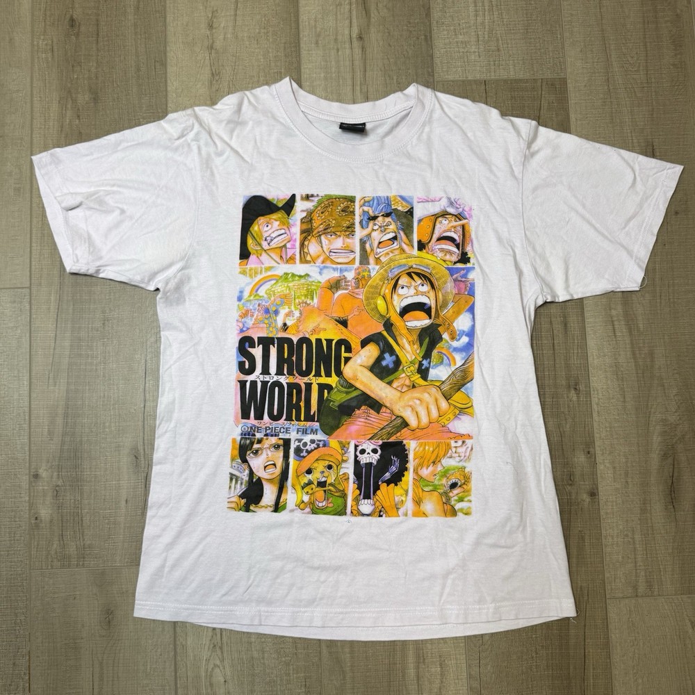 Vintage ONE PIECE Shonen Jump Manga M/L Anime Grail Shirt Strong World Movie T