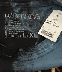 WU-TANG CLAN Tiger Style Blue Black Tie Dye Graphic T-Shirt 2021 Adult Size L/XL