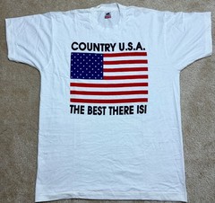 Vintage Fruit of the Loom Country U.S.A. The Best There Is! Single Stitch TShirt