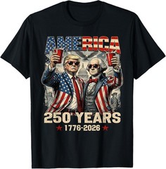 250 Years America Anniversary 250th Trump Washington Vintage T-Shirt
