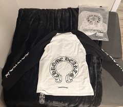 Chrome Hearts Men’s White/Black Long Sleeve Logo Graphic Tee L/XL