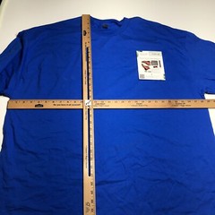 Gildan Ultra Cotton T-Shirt Mesn 4XL Royal Blue Long Sleeve Basic Crew Neck NWOT