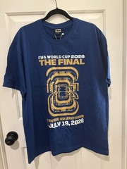 Official FIFA World Cup 2026 The Finals Blue Graphic Logo T-Shirt Men’s Large