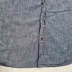 Banana Republic Henley Shirt Mens M 100% Cotton Pocket Button Up Chambray Denim