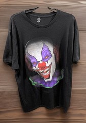 Scary Clown Horror Fright T Shirt Evil “Creepy the Clown” Celebrate! X-LARGE