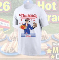 HOT , Nathan’s Famous Hot Dog Eating Contest Fourth of July 2026 For Fans TSHIRT