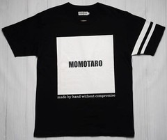 Momotaro $90 NWT Momotaro Black White Cotton Box Logo T-Shirt 07-135 L